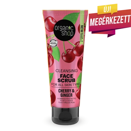 Organic Shop Tisztító arcradír - gyömbér, cseresznye (75 ml)