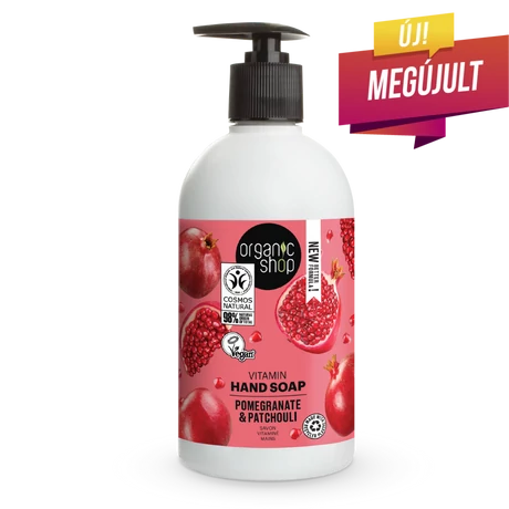Organic Shop Vitaminos folyékony szappan - gránátalma, pacsuli (500 ml)