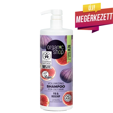 Organic Shop Volumennövelő sampon - füge, csipkebogyó (1000 ml)