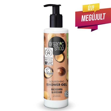 Organic Shop Wellness tusfürdő - makadámdió, avokádó (280 ml)