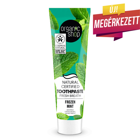 Organic Shop “Frozen mint” Minősített fogkrém mentával (100 g)