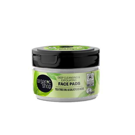 Organic Shop Mélytisztító és hámlasztó korongok - teafaolaj, glikolsav (20 db)