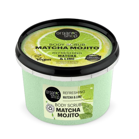 Organic Shop Matcha Mojito Frissítő testradír - matcha, lime (250 ml)