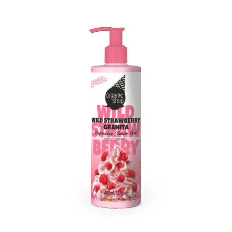 Organic Shop “Erdei szamócás Granita” Frissítő tusfürdő gél (400 ml)