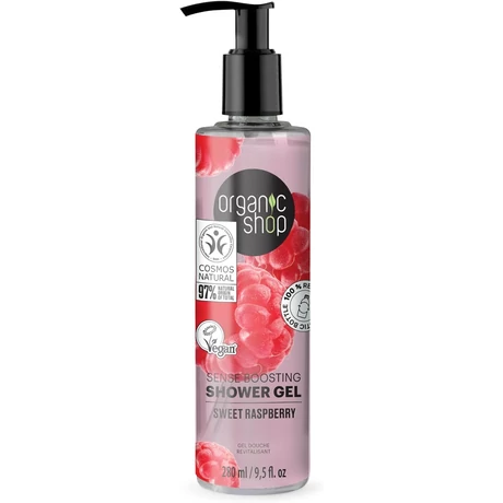 Organic Shop Sense Boosting tusfürdő málnával (280 ml)