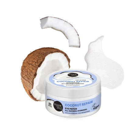 Organic Shop Természetes hidrogél szemmaszk kókusztejjel és niacinamiddal (60 db)