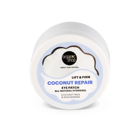 Organic Shop Természetes hidrogél szemmaszk kókusztejjel és niacinamiddal (60 db)