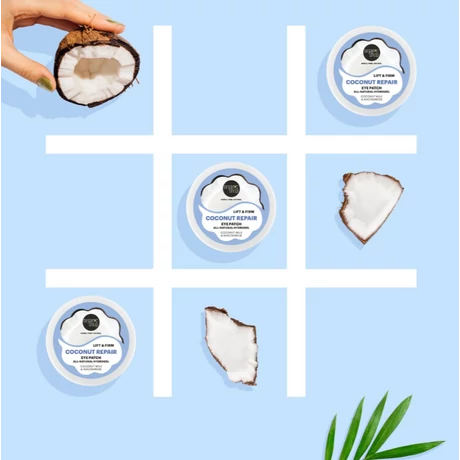 Organic Shop Természetes hidrogél szemmaszk kókusztejjel és niacinamiddal (60 db)