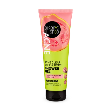 Organic Shop ACNE Tusfürdő pattanásos bőrre bio guavával (200 ml)