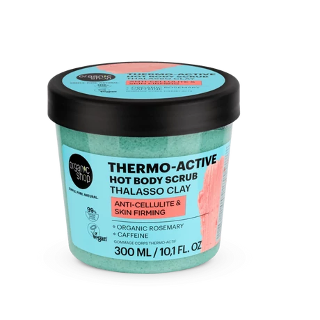 Organic Shop Thermo-active melegítő hatású testradír Thalasso agyaggal (300 ml)