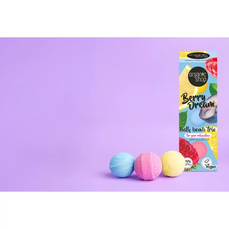 Organic Shop Berry Dream fürdőbomba trió (3×85 g)