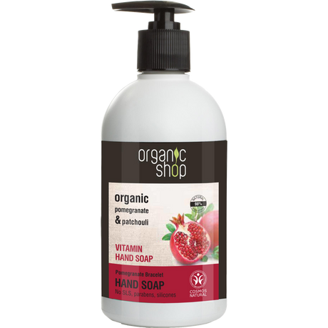 Organic Shop Gránátalma Ölelés Vitaminos folyékony szappan - gránátalma, pacsuli (500 ml)