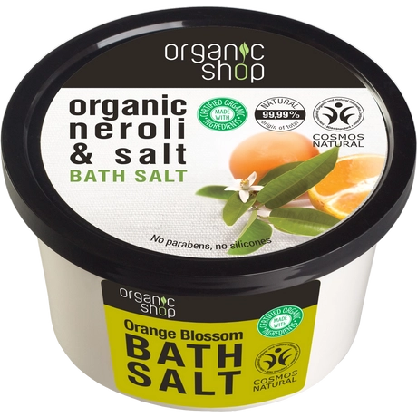 Organic Shop Narancsvirágzás Fürdősó - narancsvirág, tengeri só (250 ml)