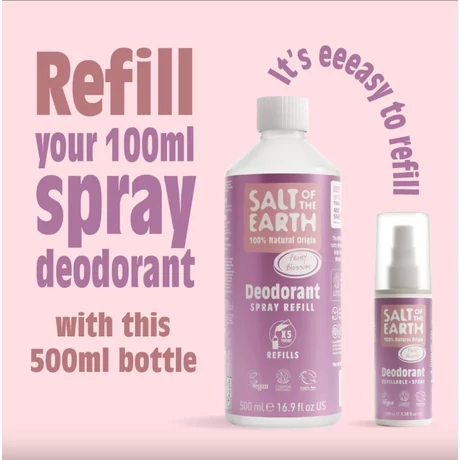 Salt of the Earth Bazsarózsa virág dezodor spray - utántöltő (500 ml)