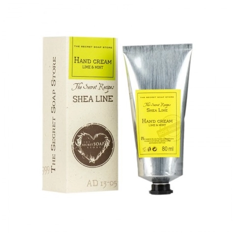 Secret Soap SHEA LINE - Kézkrém 20% sheavaj tartalommal – lime-menta (80 ml)