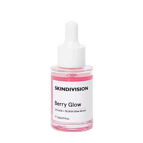 SkinDivision Berry Glow 12% AHA + 1% BHA Hámlasztó szérum (30 ml)