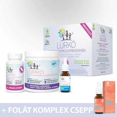 Wise Tree Naturals Lurkó Multivitamin Gyerekeknek, minikapszulás (1 csomag)