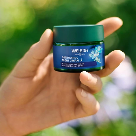 Weleda 50+ Öregedésgátló éjszakai arckrém kék enciánnal és havasi gyopárral (40 ml)