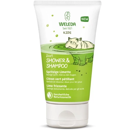 Weleda KIDS 2in1 Tusfürdő és sampon - lime (150 ml)