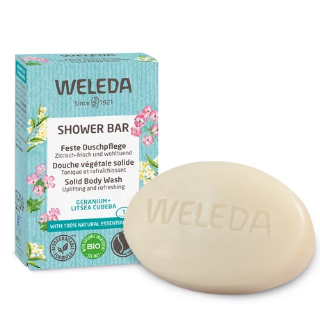 Weleda Frissítő szilárd tusfürdő - geránium, kubeba (75 g)