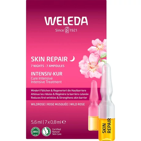 Weleda 30+ Vadrózsa bőrsimító 7 napos szépítő ampullakúra (7 × 0,8 ml)