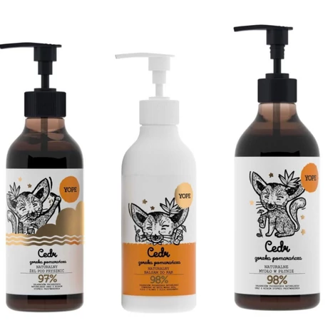 YOPE Cédrus és narancs természetes kéz- és testápoló (300 ml)