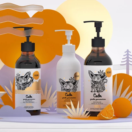 YOPE Cédrus és narancs természetes kéz- és testápoló (300 ml)