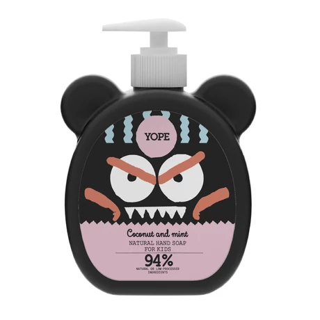 YOPE Kókusz és menta természetes kézmosó szappan gyermekeknek (400 ml)