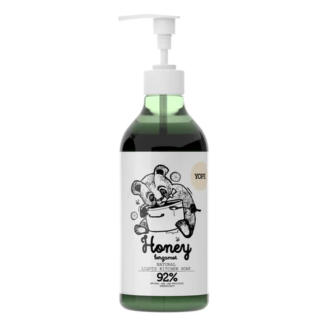 YOPE Méz és bergamott természetes, szagsemlegesítő konyhai szappan (500 ml)