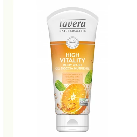 lavera tusfürdő High Vitality narancs - menta VEGÁN (200 ml)