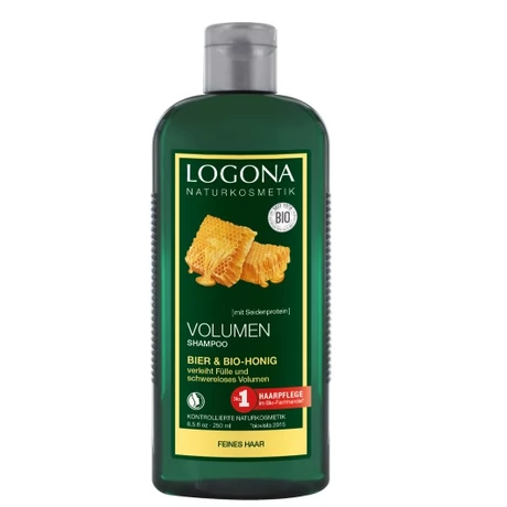 Logona méz-sör dúsító sampon - vékony szálú, töredezett hajra