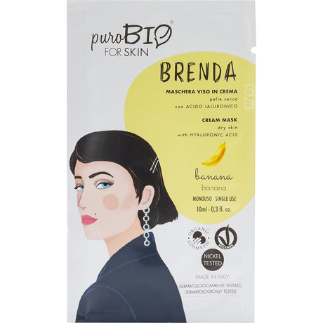 puroBIO &quot;Brenda&quot; Krém arcmaszk banánnal - száraz bőrre (10 ml)