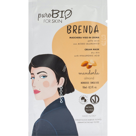 puroBIO &quot;Brenda&quot; Krém arcmaszk mandulával - száraz bőrre (10 ml)