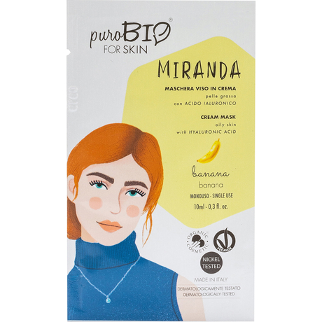 puroBIO &quot;Miranda&quot; Krém arcmaszk banánnal - zsíros bőrre (10 ml)