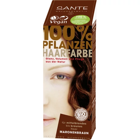 Sante Növényi hajfesték por - Gesztenyebarna (100 g)