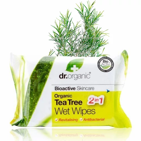 Dr. Organic Bio teafaolaj nedves törlőkendő